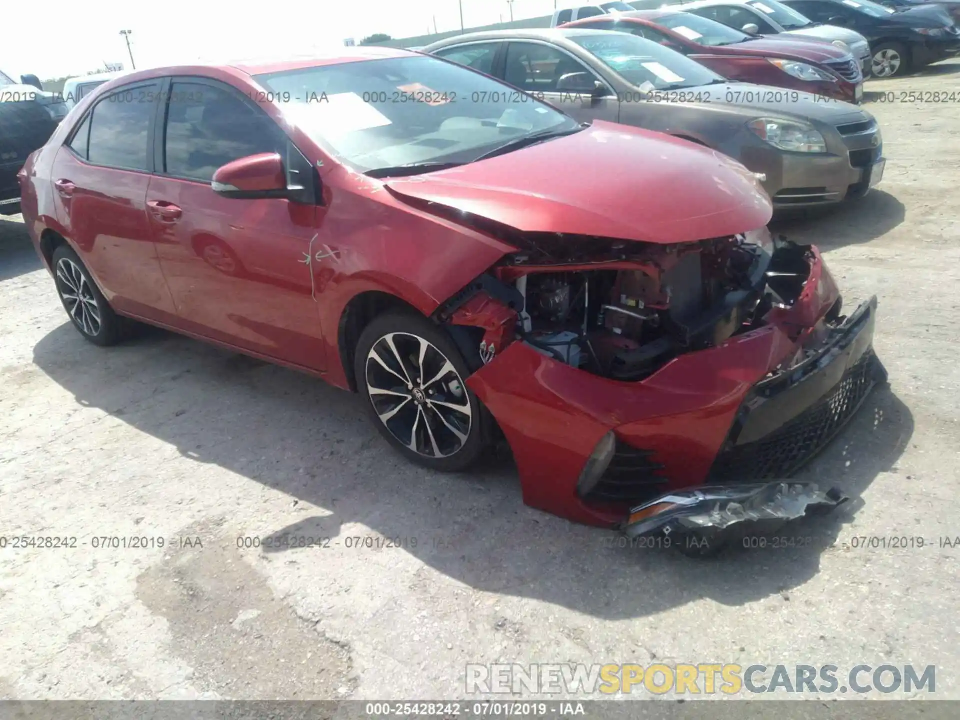 1 Photograph of a damaged car 5YFBURHE4KP903794 TOYOTA COROLLA 2019