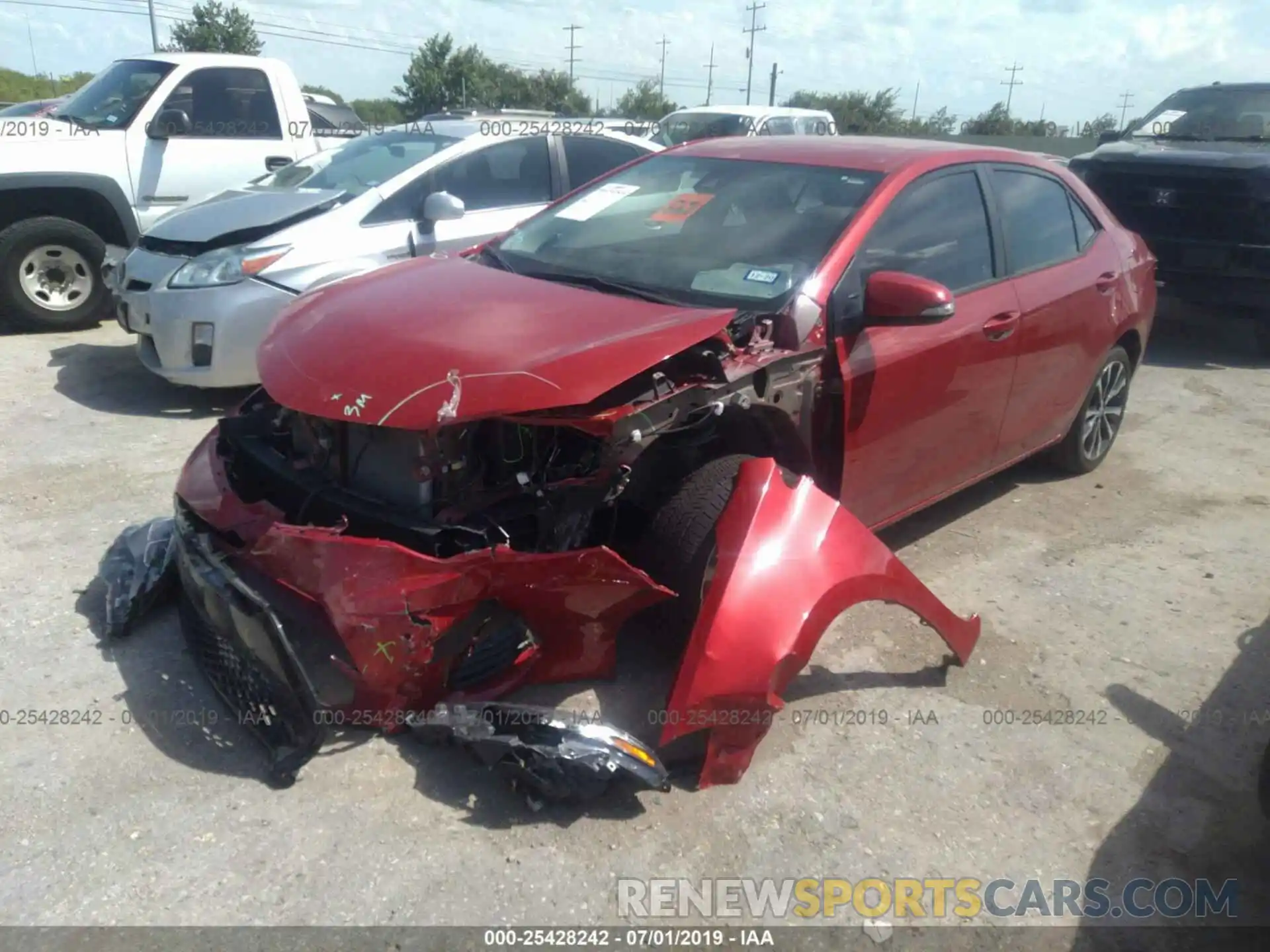 2 Photograph of a damaged car 5YFBURHE4KP903794 TOYOTA COROLLA 2019