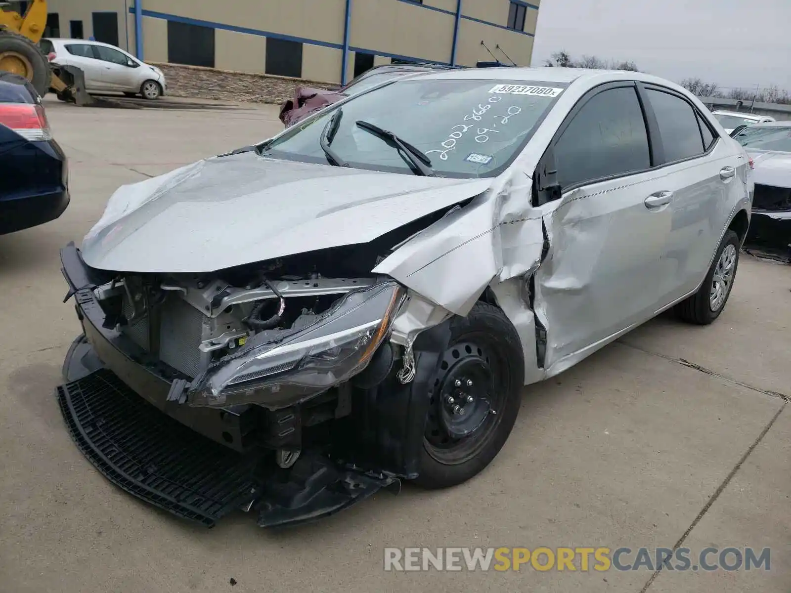 2 Photograph of a damaged car 5YFBURHE4KP905450 TOYOTA COROLLA 2019