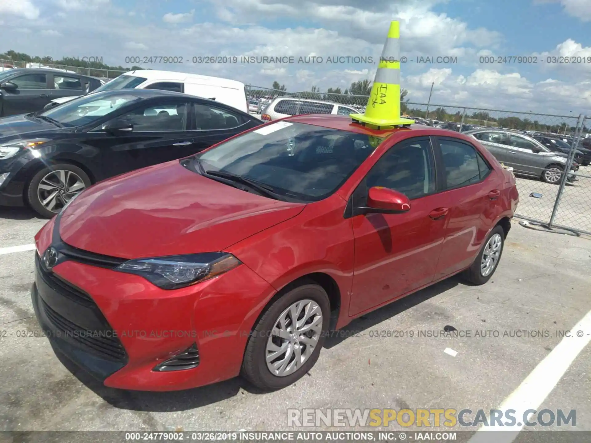 2 Photograph of a damaged car 5YFBURHE4KP906615 TOYOTA COROLLA 2019