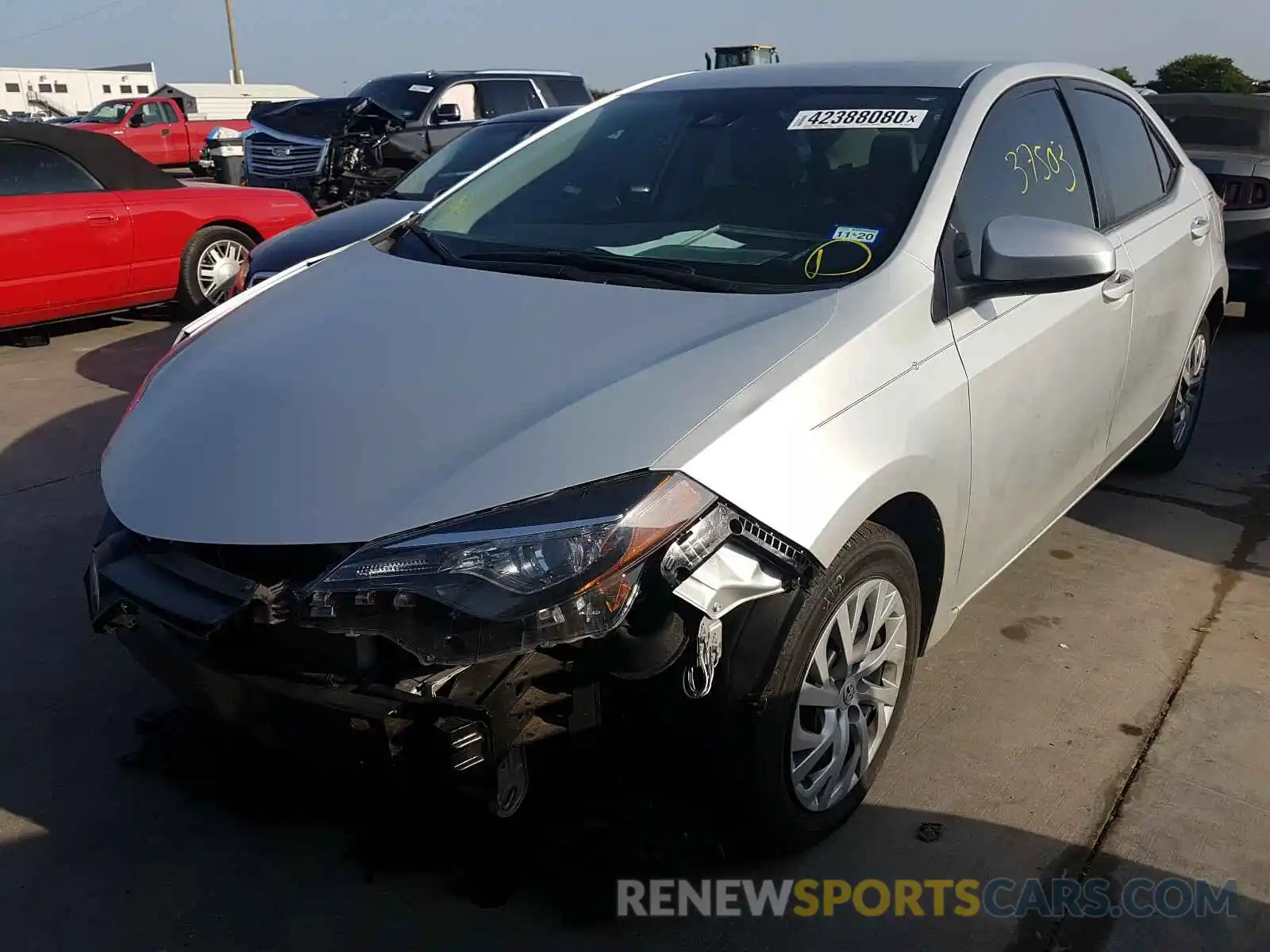 2 Photograph of a damaged car 5YFBURHE4KP906792 TOYOTA COROLLA 2019