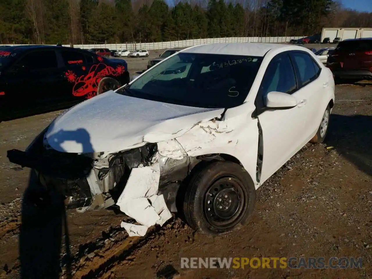 2 Photograph of a damaged car 5YFBURHE4KP907134 TOYOTA COROLLA 2019