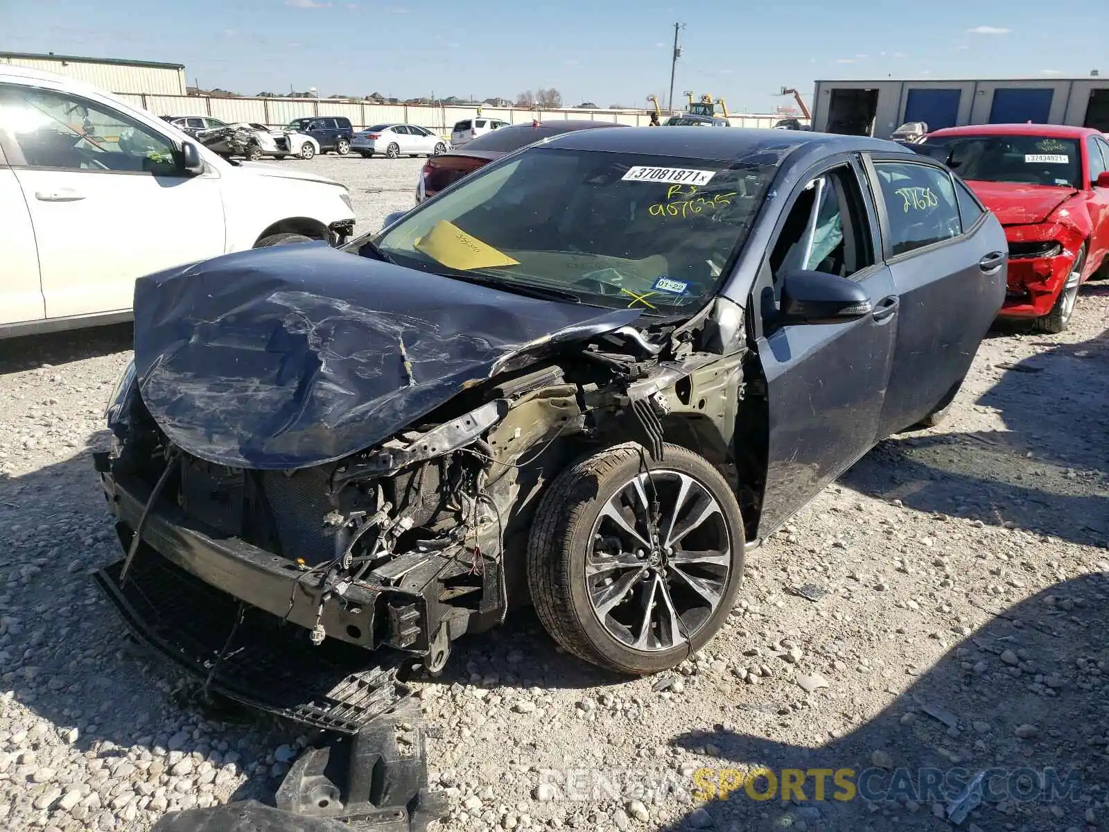 2 Photograph of a damaged car 5YFBURHE4KP907635 TOYOTA COROLLA 2019