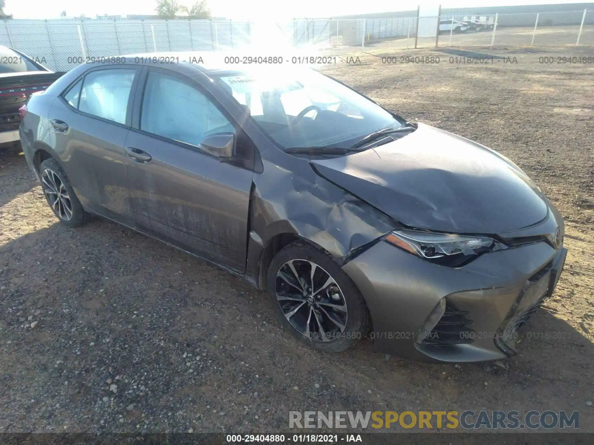 1 Photograph of a damaged car 5YFBURHE4KP908820 TOYOTA COROLLA 2019