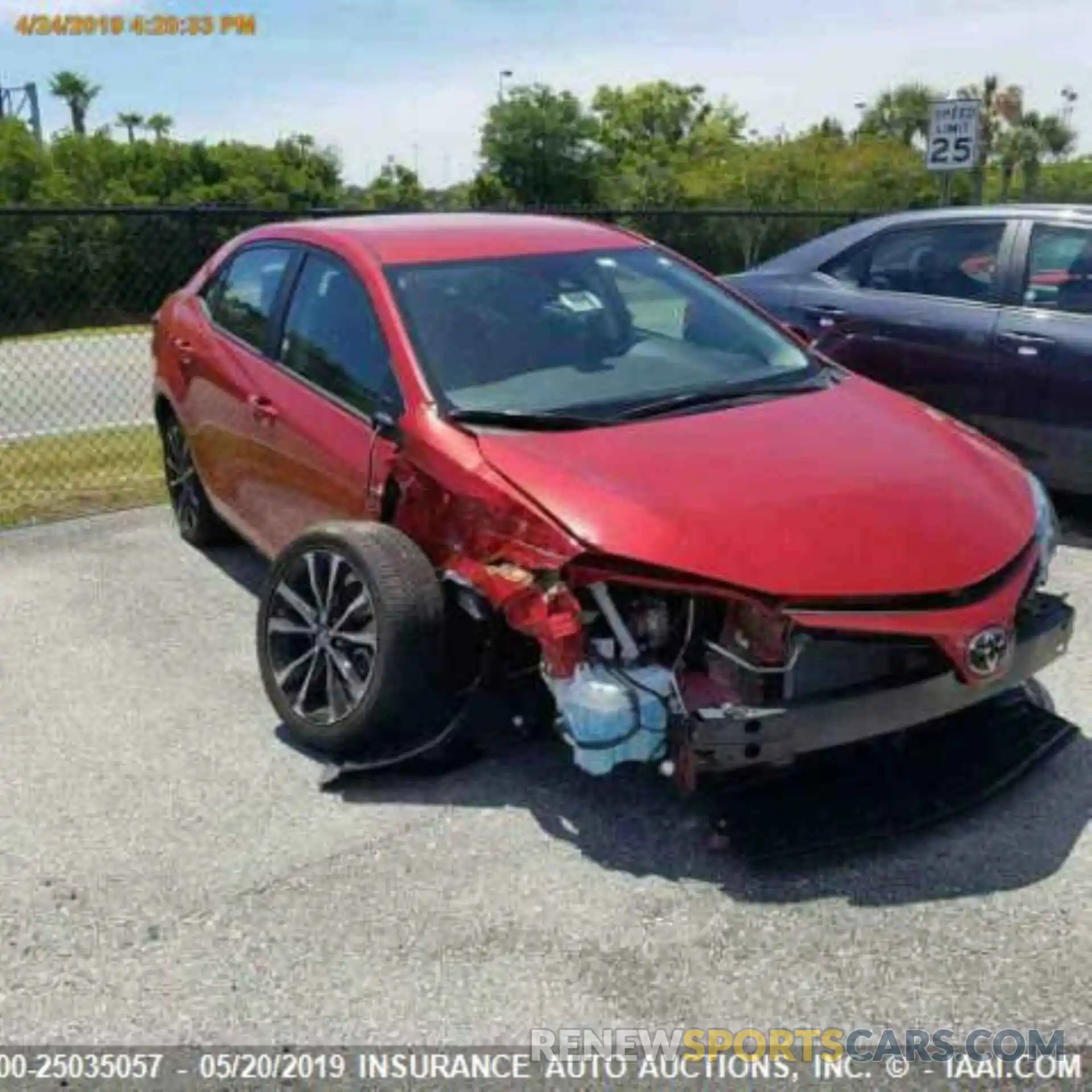 1 Photograph of a damaged car 5YFBURHE4KP910079 TOYOTA COROLLA 2019