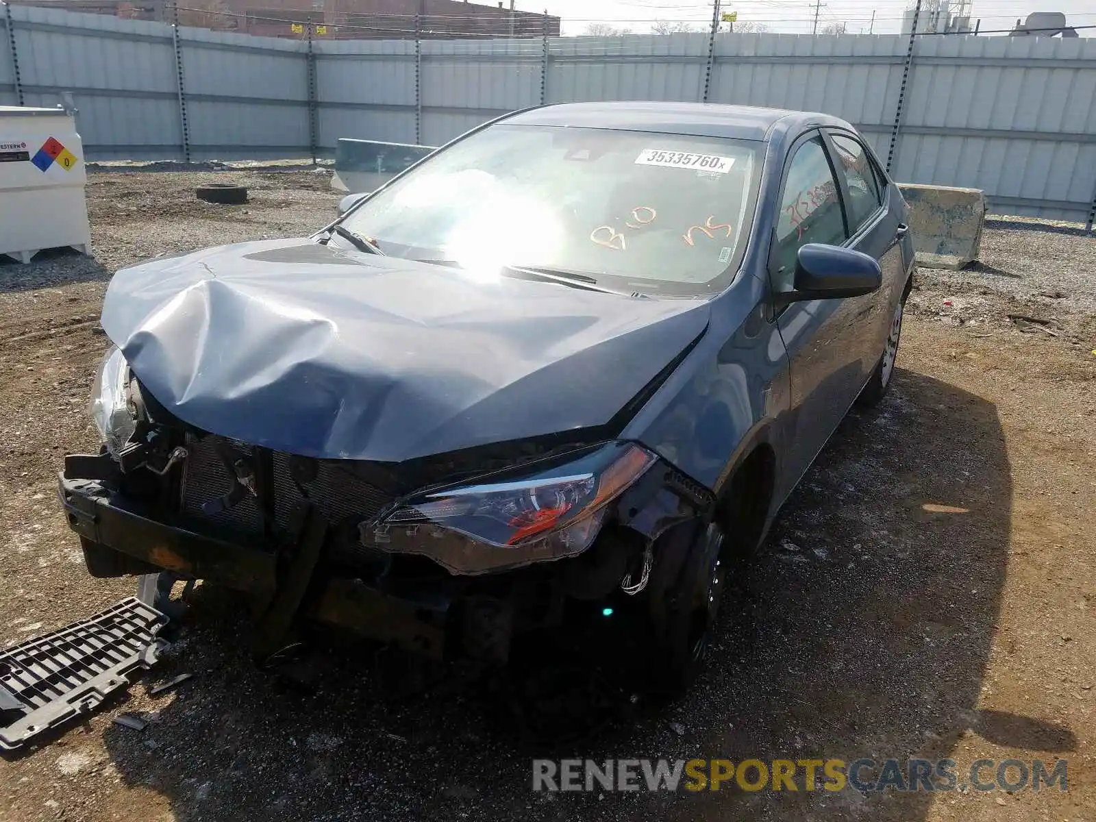 2 Photograph of a damaged car 5YFBURHE4KP910454 TOYOTA COROLLA 2019