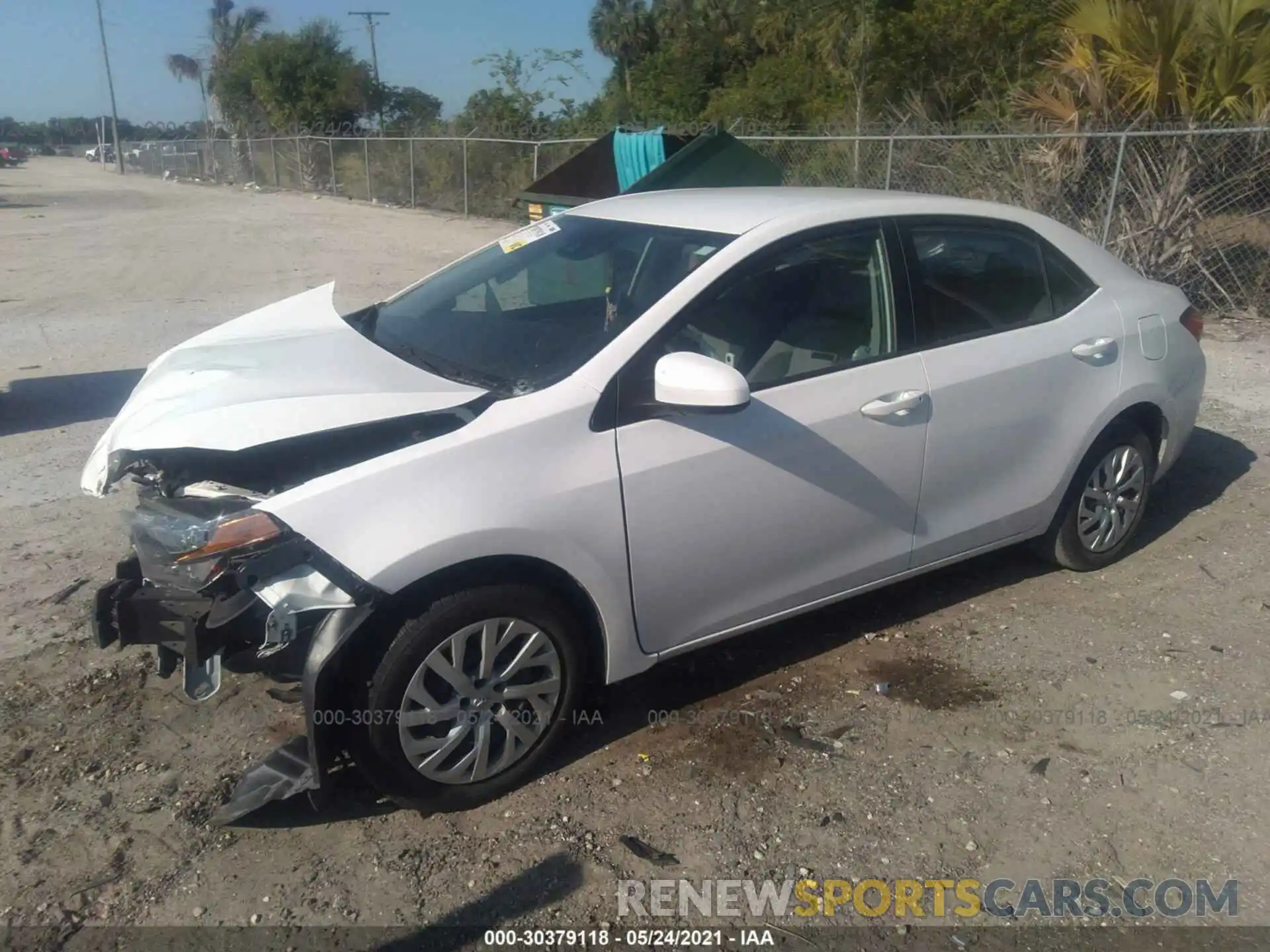 2 Photograph of a damaged car 5YFBURHE4KP910485 TOYOTA COROLLA 2019