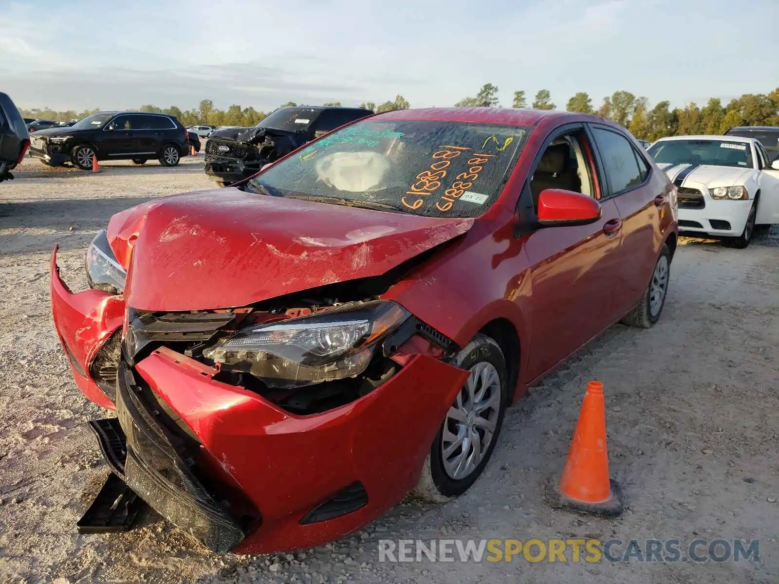 2 Photograph of a damaged car 5YFBURHE4KP911474 TOYOTA COROLLA 2019