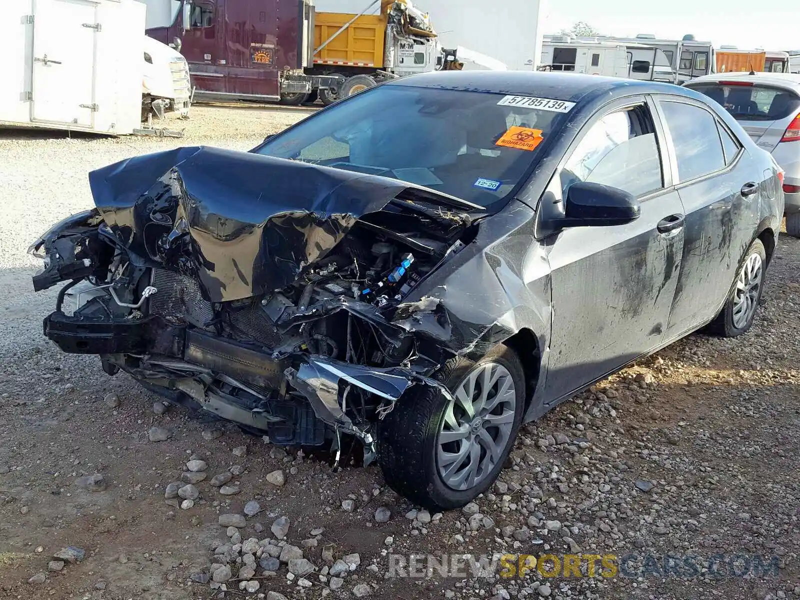 2 Photograph of a damaged car 5YFBURHE4KP912477 TOYOTA COROLLA 2019