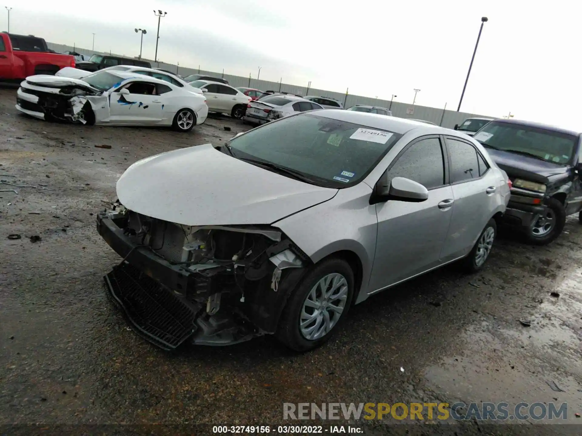 2 Photograph of a damaged car 5YFBURHE4KP912558 TOYOTA COROLLA 2019