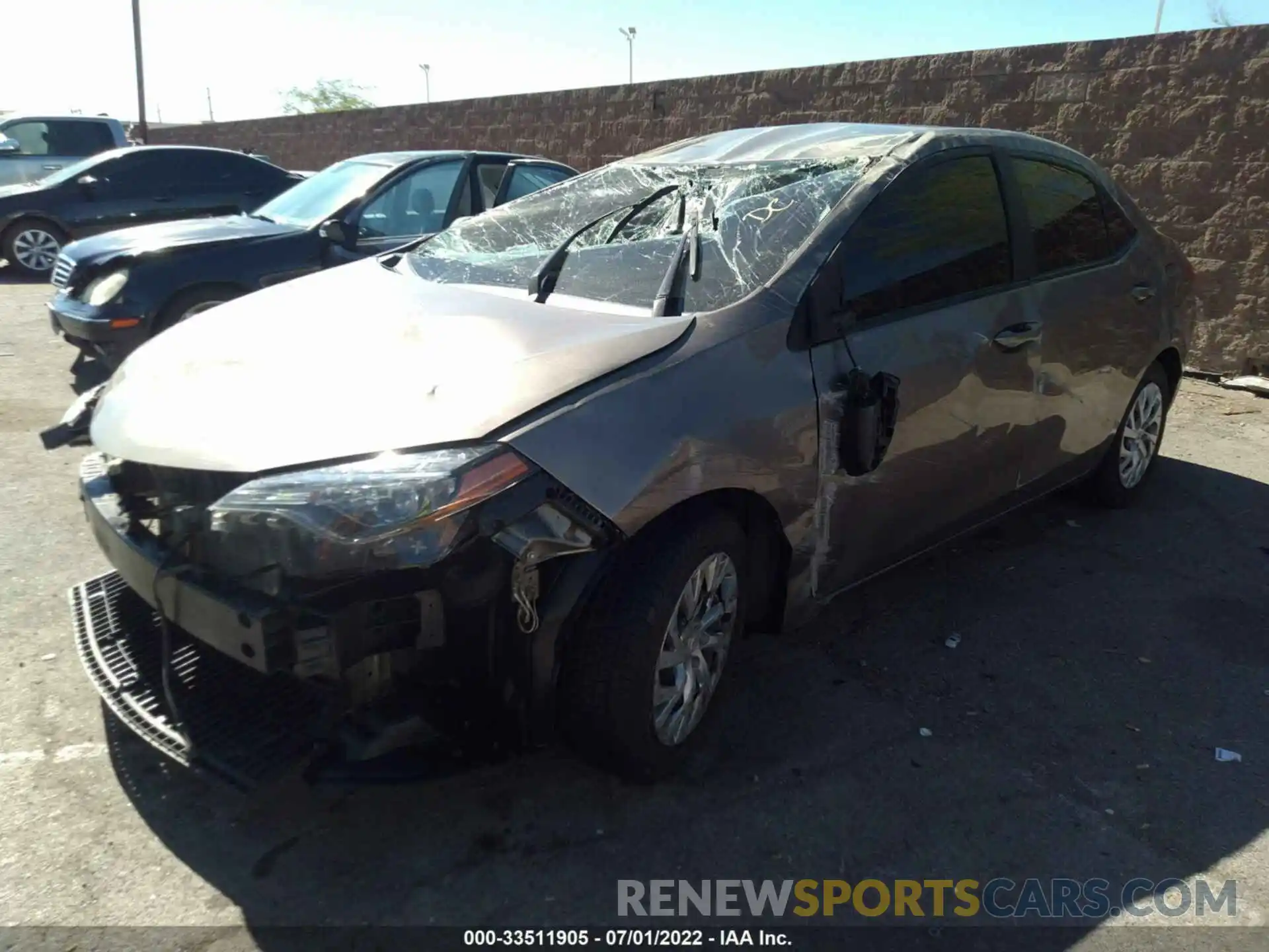 2 Photograph of a damaged car 5YFBURHE4KP913080 TOYOTA COROLLA 2019