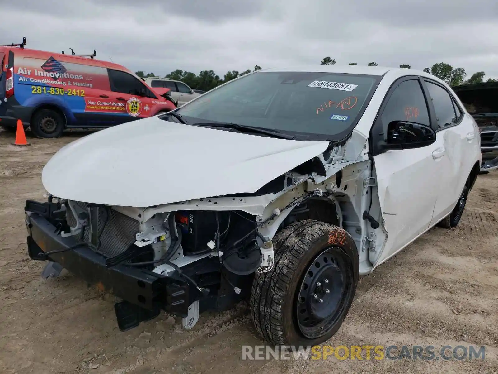 2 Photograph of a damaged car 5YFBURHE4KP913919 TOYOTA COROLLA 2019