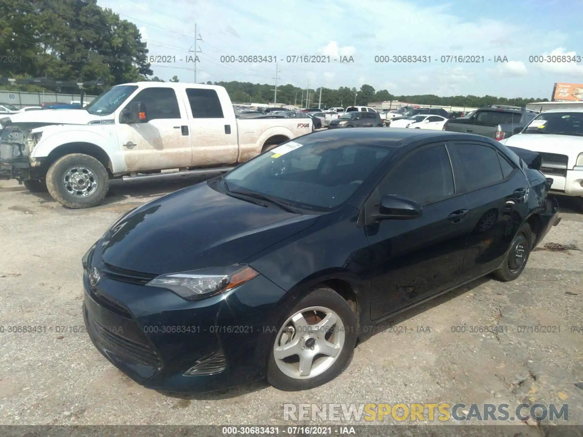 2 Photograph of a damaged car 5YFBURHE4KP916013 TOYOTA COROLLA 2019