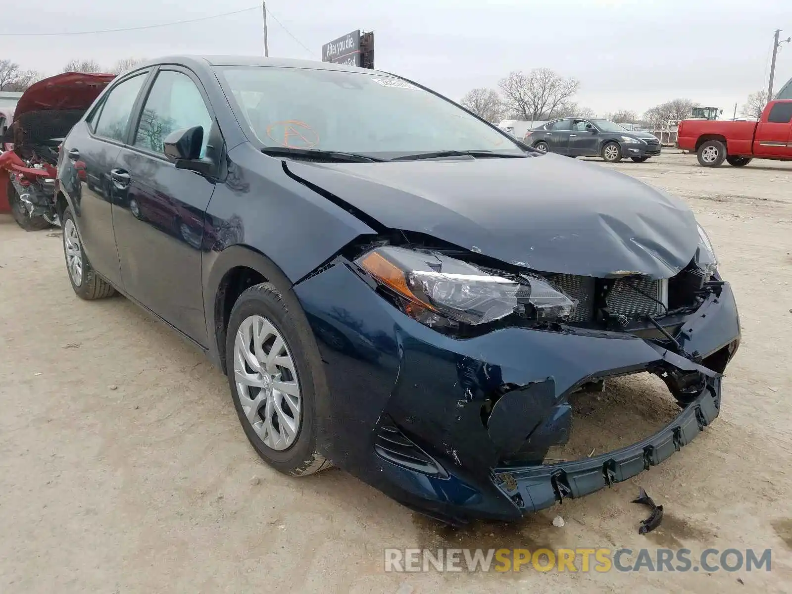 1 Photograph of a damaged car 5YFBURHE4KP917193 TOYOTA COROLLA 2019