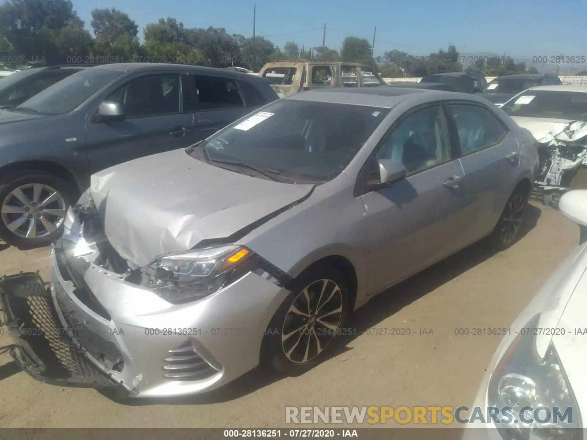 2 Photograph of a damaged car 5YFBURHE4KP917419 TOYOTA COROLLA 2019