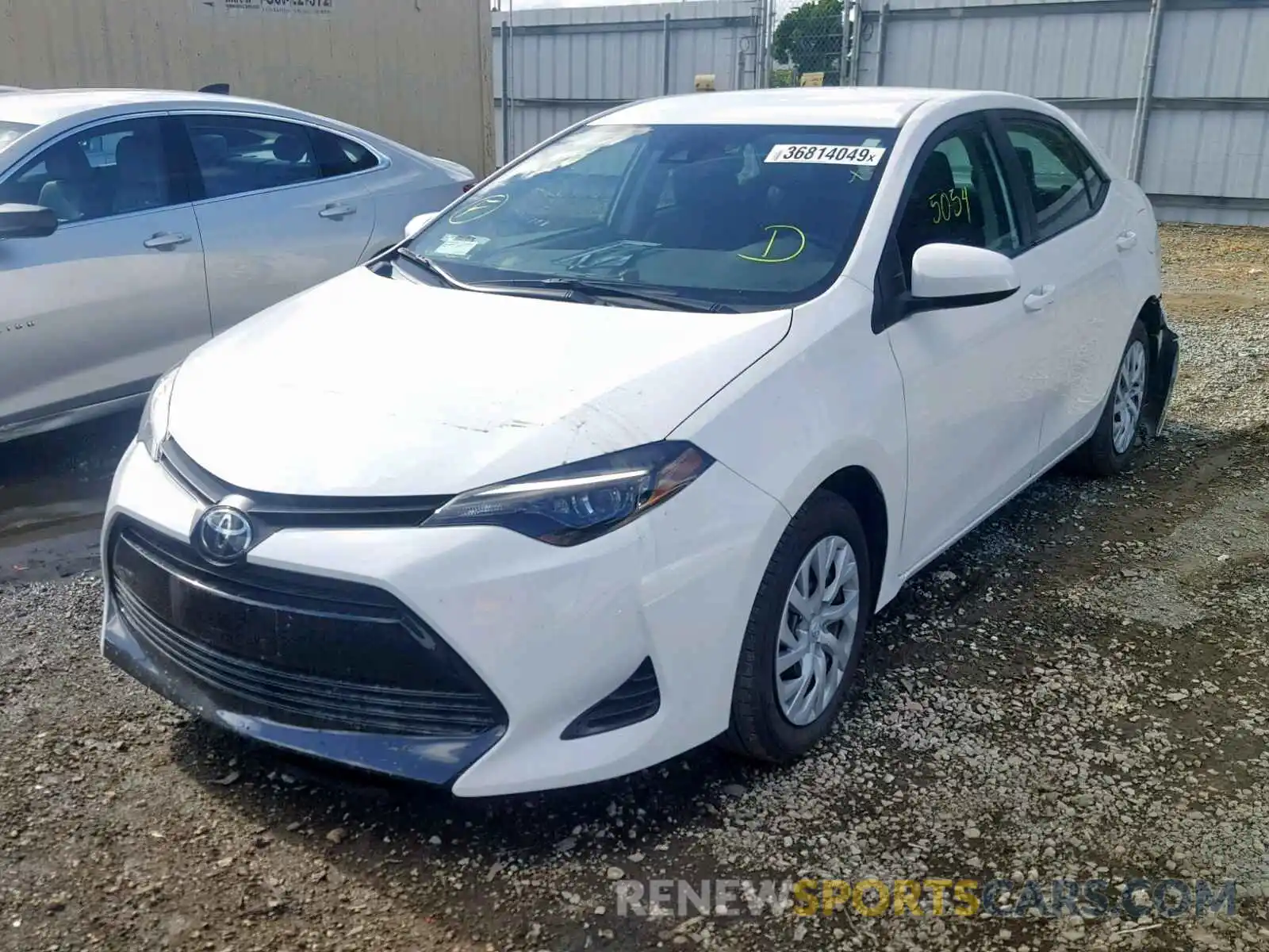 2 Photograph of a damaged car 5YFBURHE4KP917727 TOYOTA COROLLA 2019