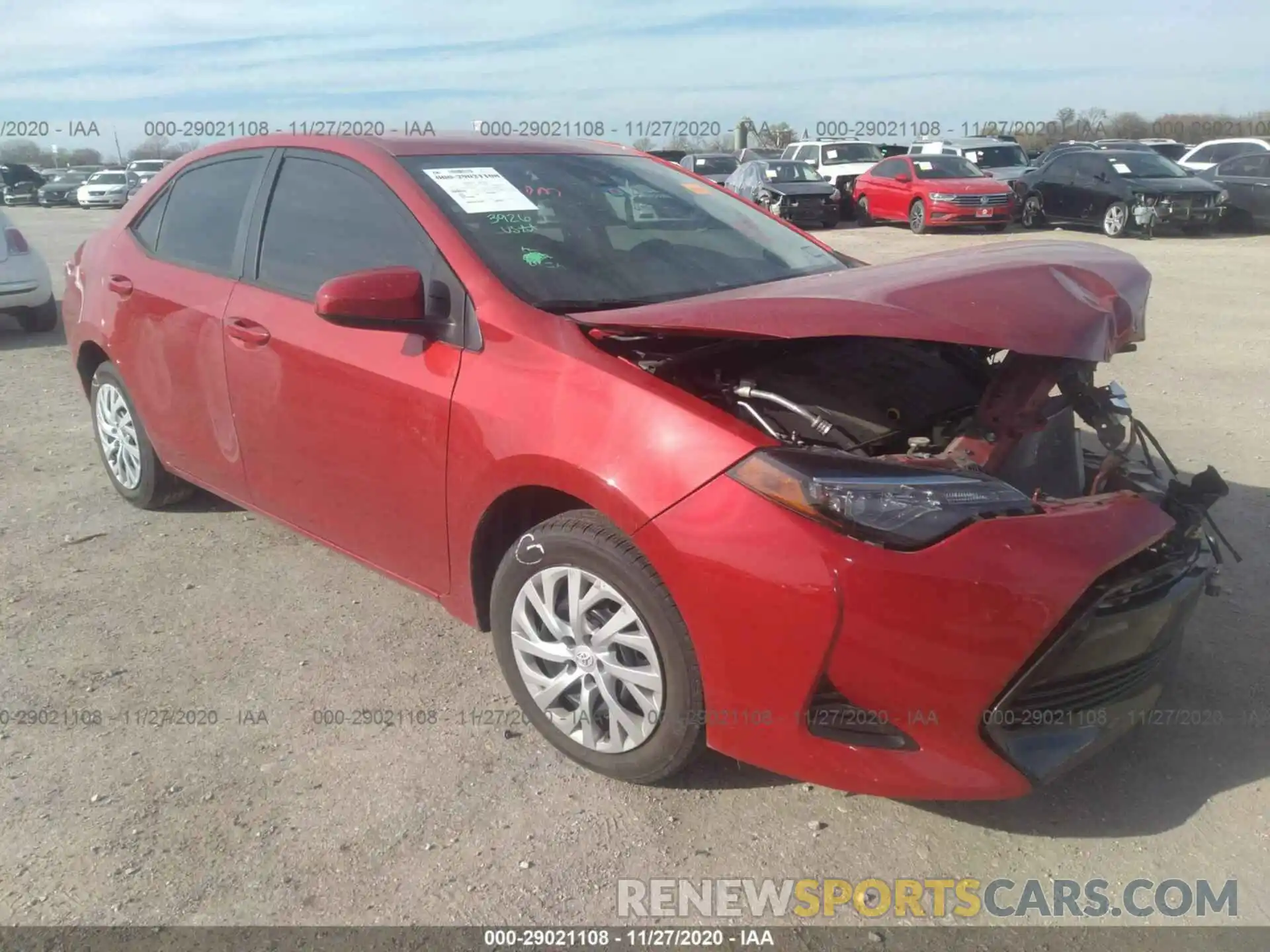 1 Photograph of a damaged car 5YFBURHE4KP917923 TOYOTA COROLLA 2019