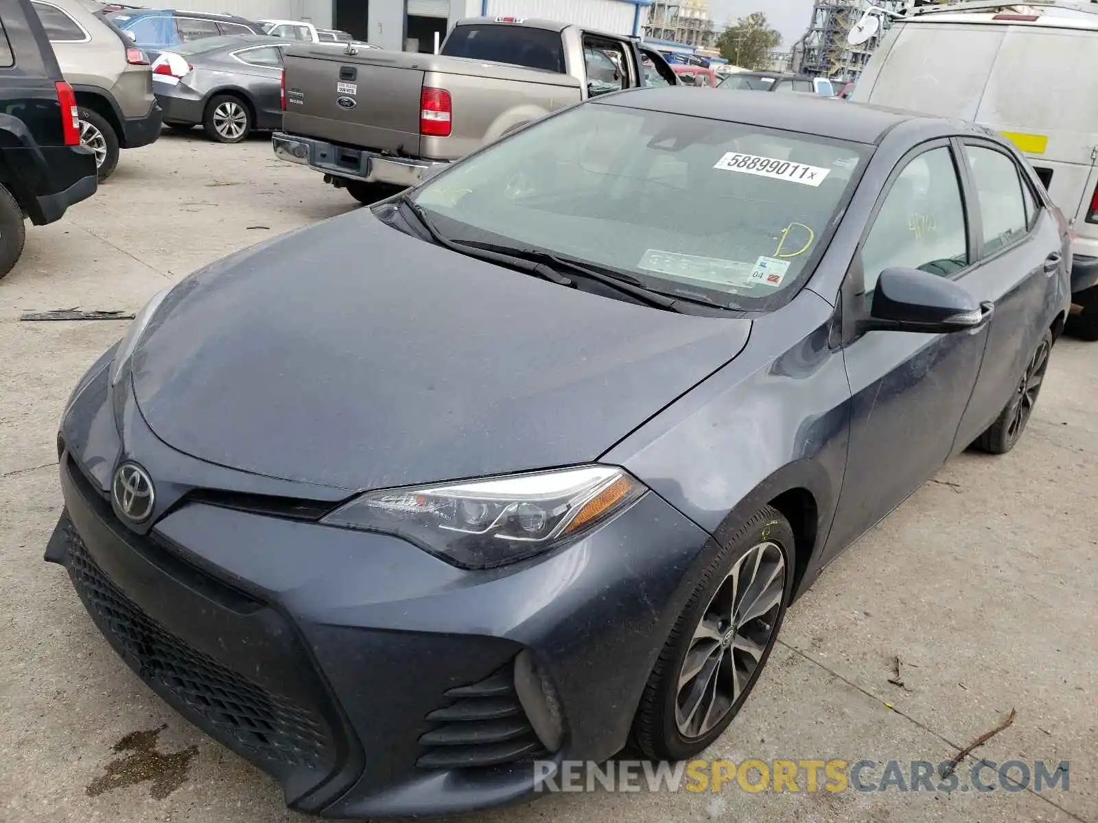 2 Photograph of a damaged car 5YFBURHE4KP918375 TOYOTA COROLLA 2019