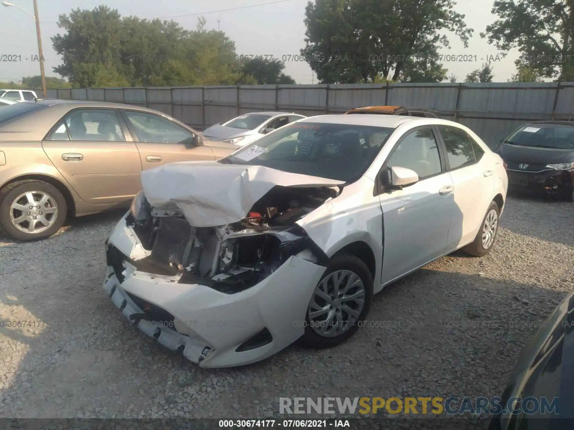 2 Photograph of a damaged car 5YFBURHE4KP918943 TOYOTA COROLLA 2019