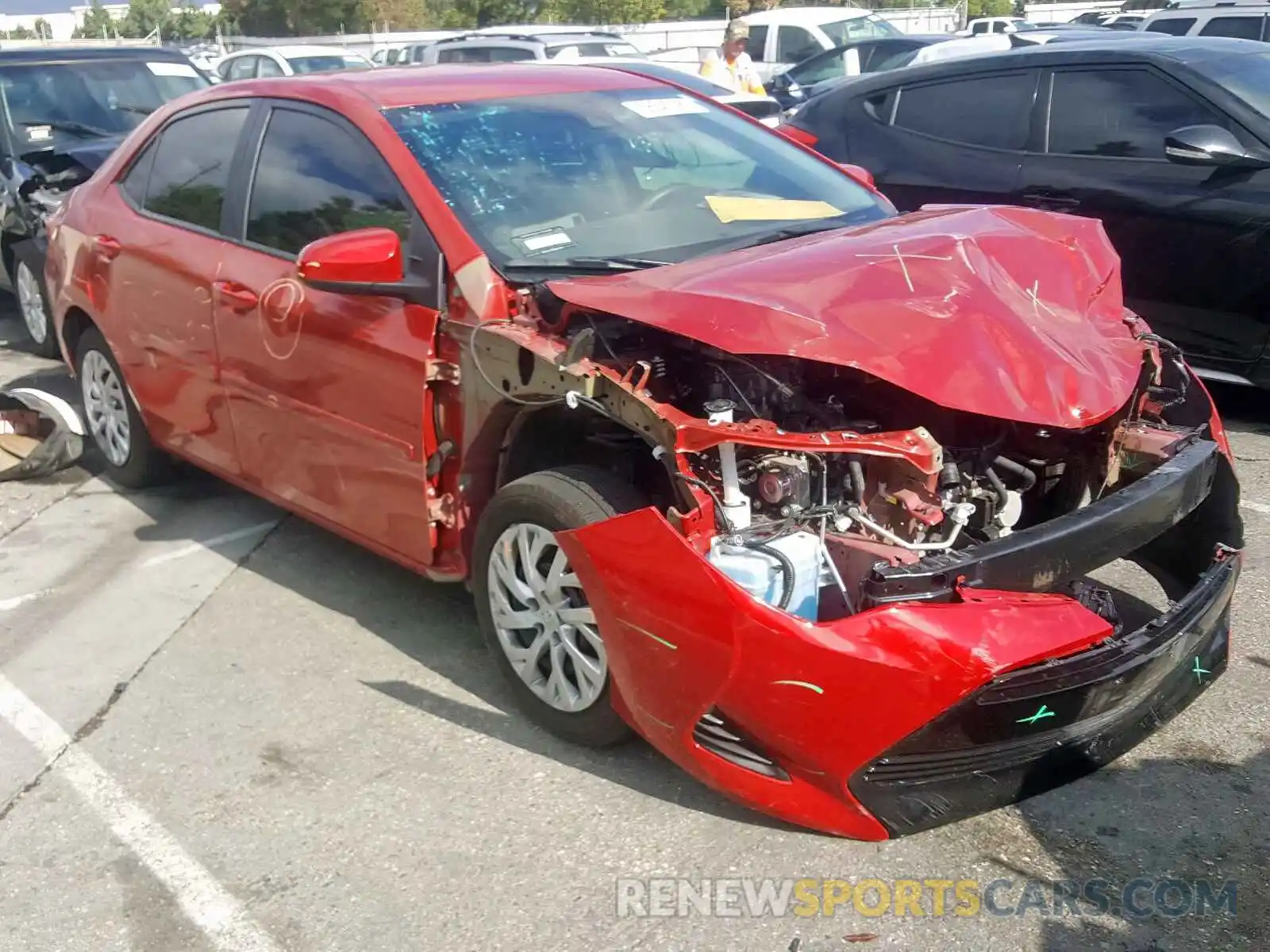 1 Photograph of a damaged car 5YFBURHE4KP919137 TOYOTA COROLLA 2019