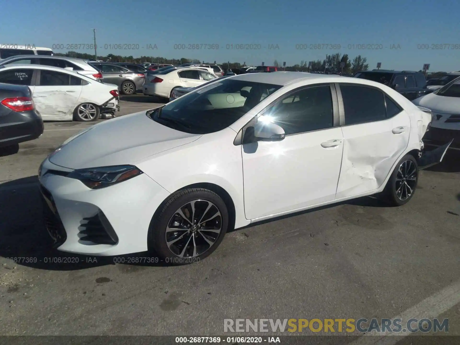 2 Photograph of a damaged car 5YFBURHE4KP919381 TOYOTA COROLLA 2019