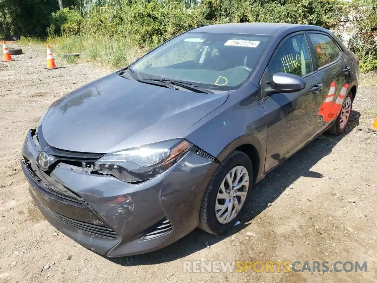 2 Photograph of a damaged car 5YFBURHE4KP919641 TOYOTA COROLLA 2019