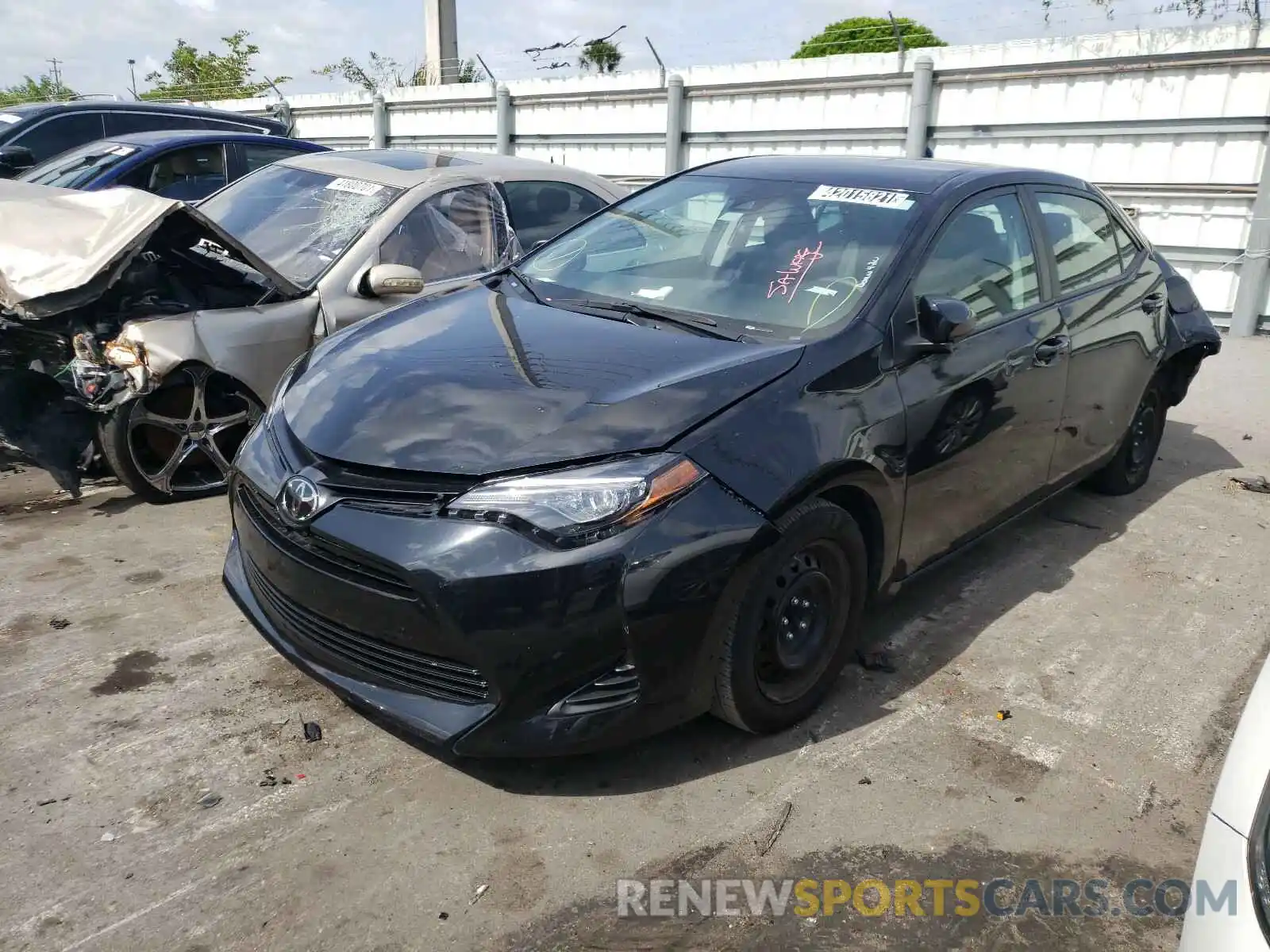 2 Photograph of a damaged car 5YFBURHE4KP919963 TOYOTA COROLLA 2019