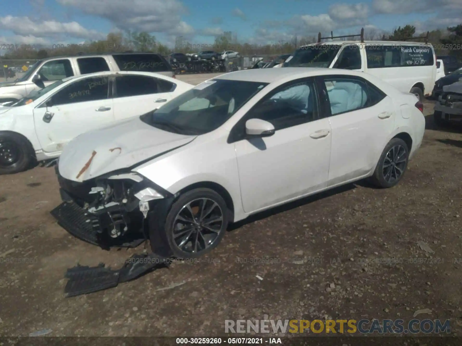 2 Photograph of a damaged car 5YFBURHE4KP920045 TOYOTA COROLLA 2019