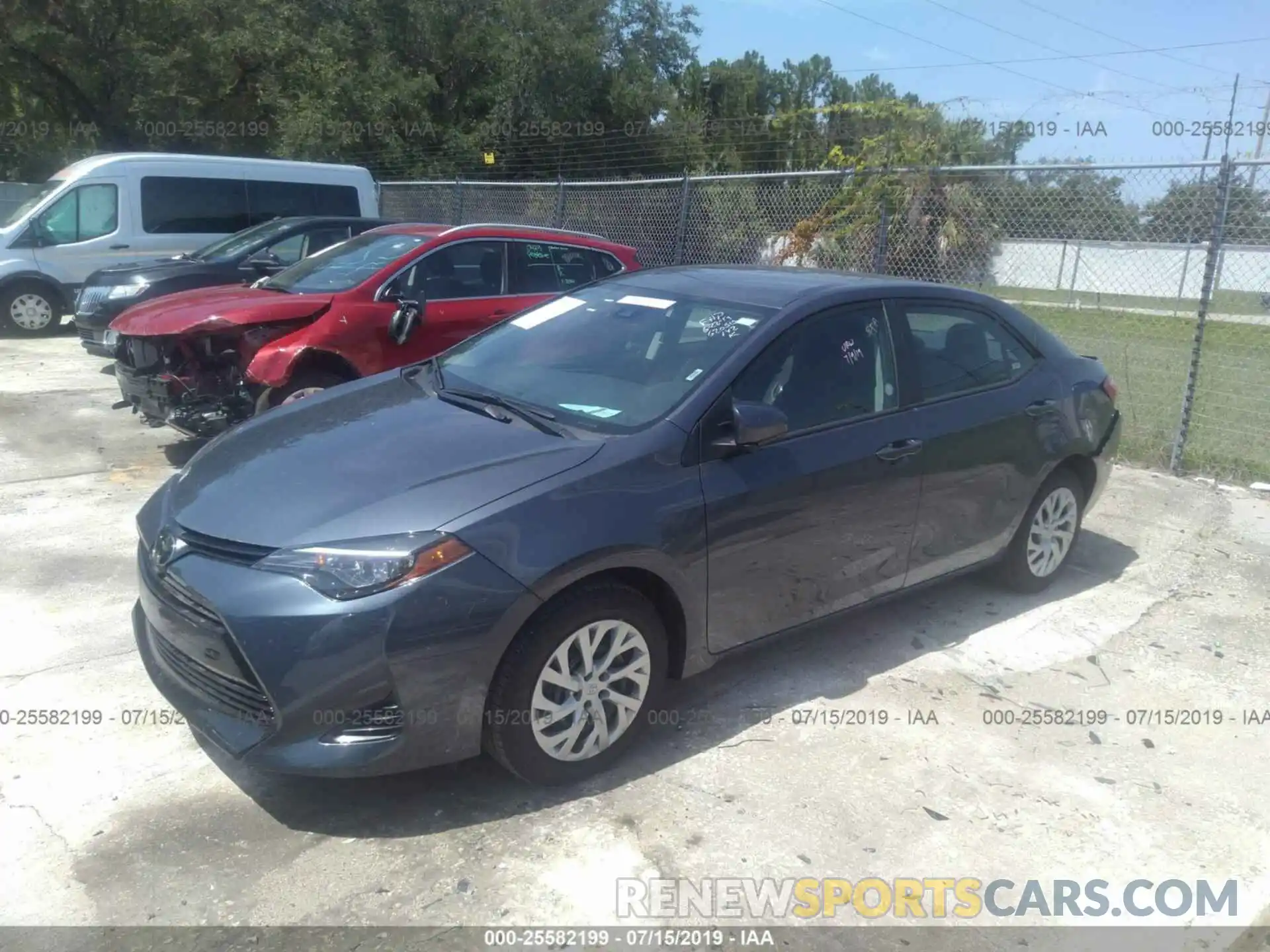 2 Photograph of a damaged car 5YFBURHE4KP921423 TOYOTA COROLLA 2019