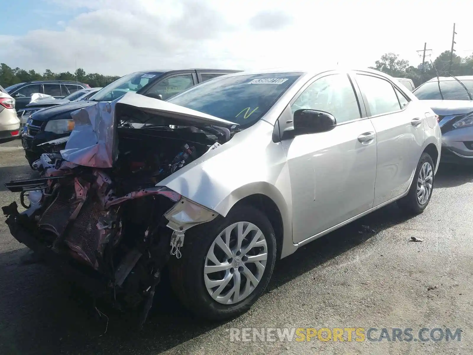 2 Photograph of a damaged car 5YFBURHE4KP921468 TOYOTA COROLLA 2019