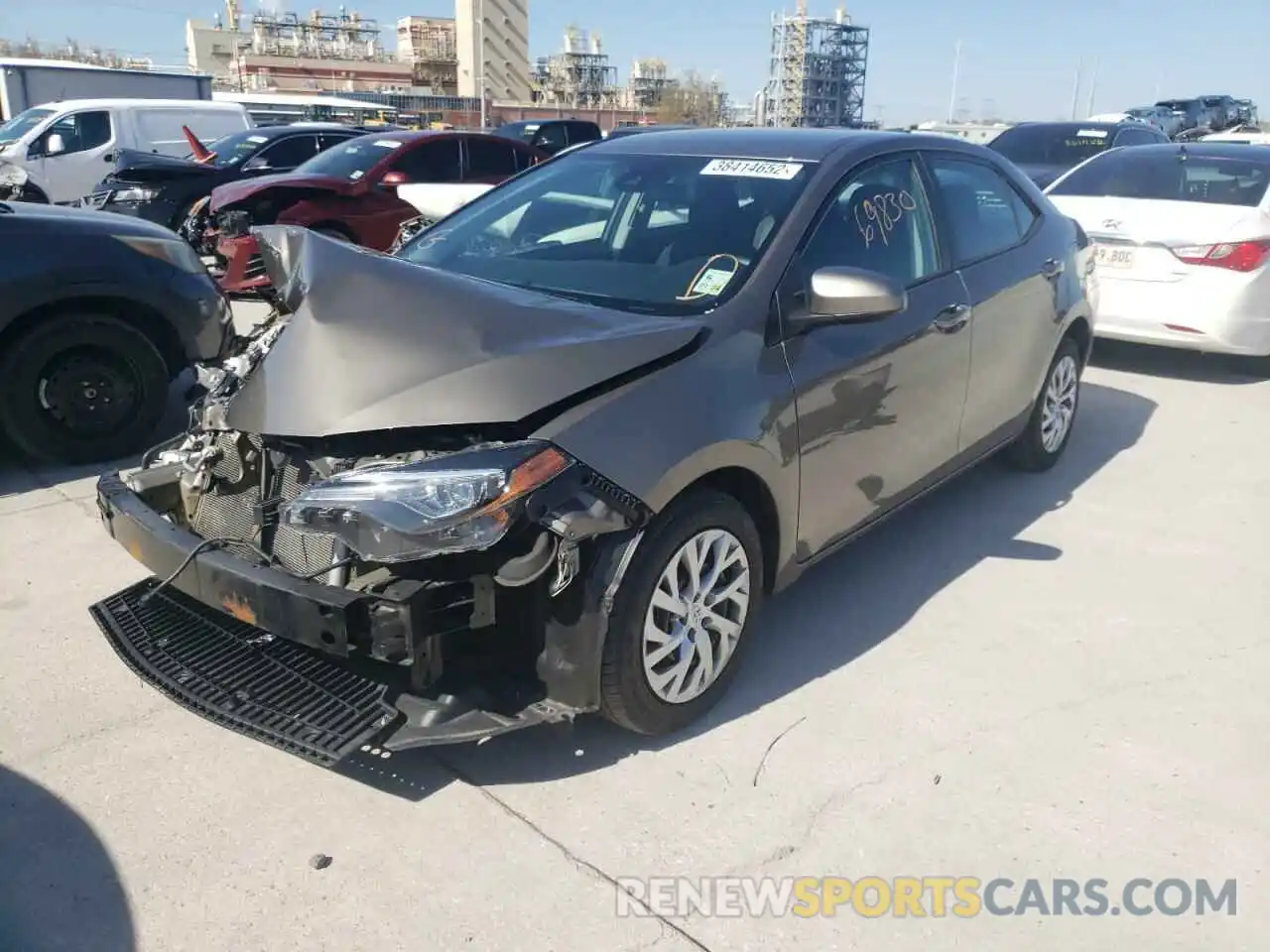 2 Photograph of a damaged car 5YFBURHE4KP921566 TOYOTA COROLLA 2019