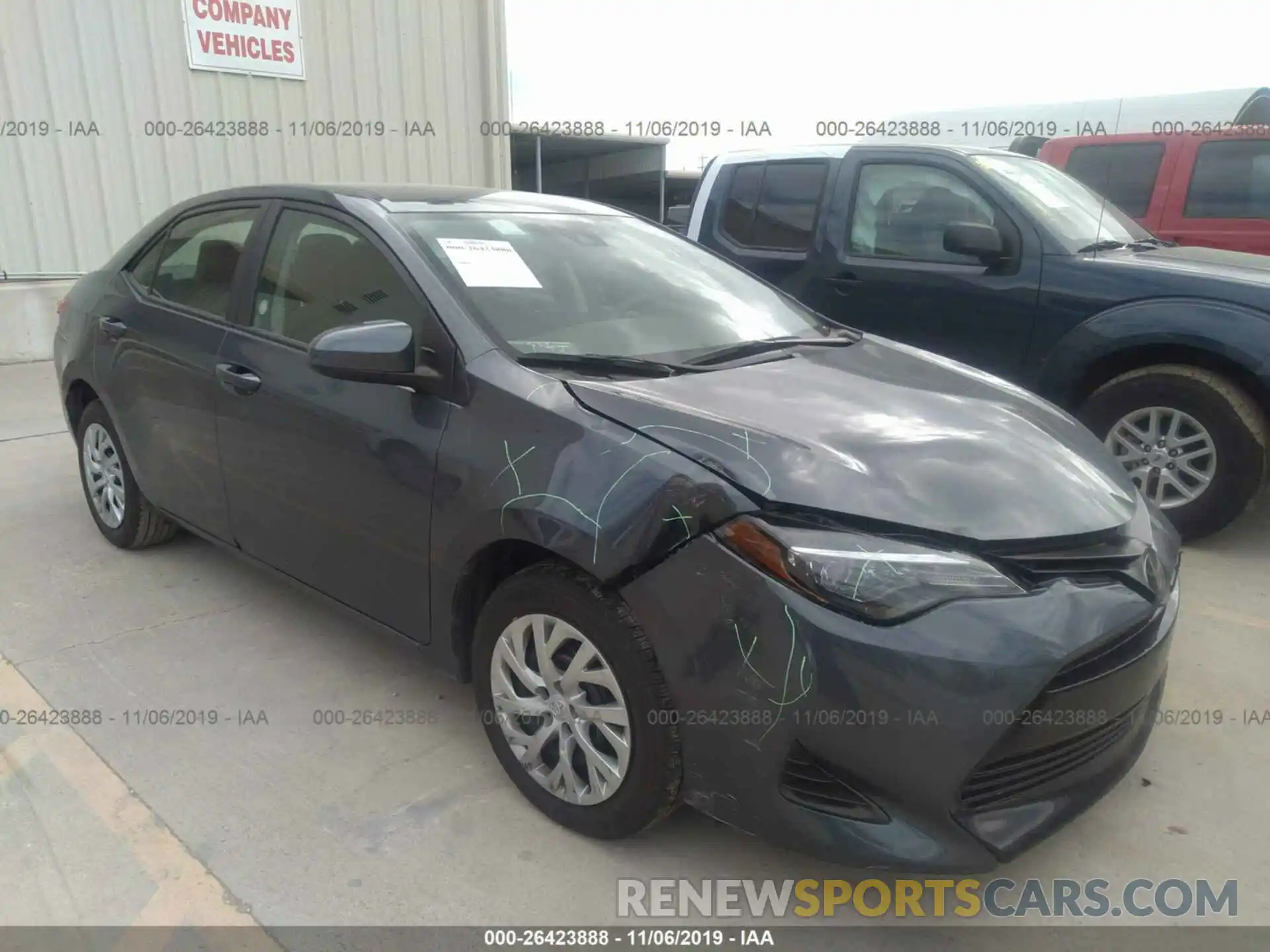 1 Photograph of a damaged car 5YFBURHE4KP922281 TOYOTA COROLLA 2019