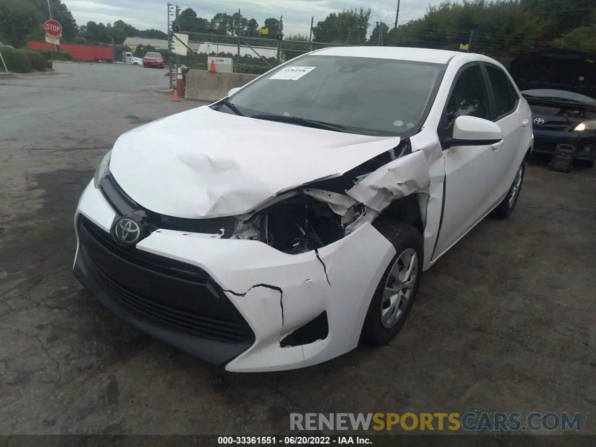 2 Photograph of a damaged car 5YFBURHE4KP922815 TOYOTA COROLLA 2019