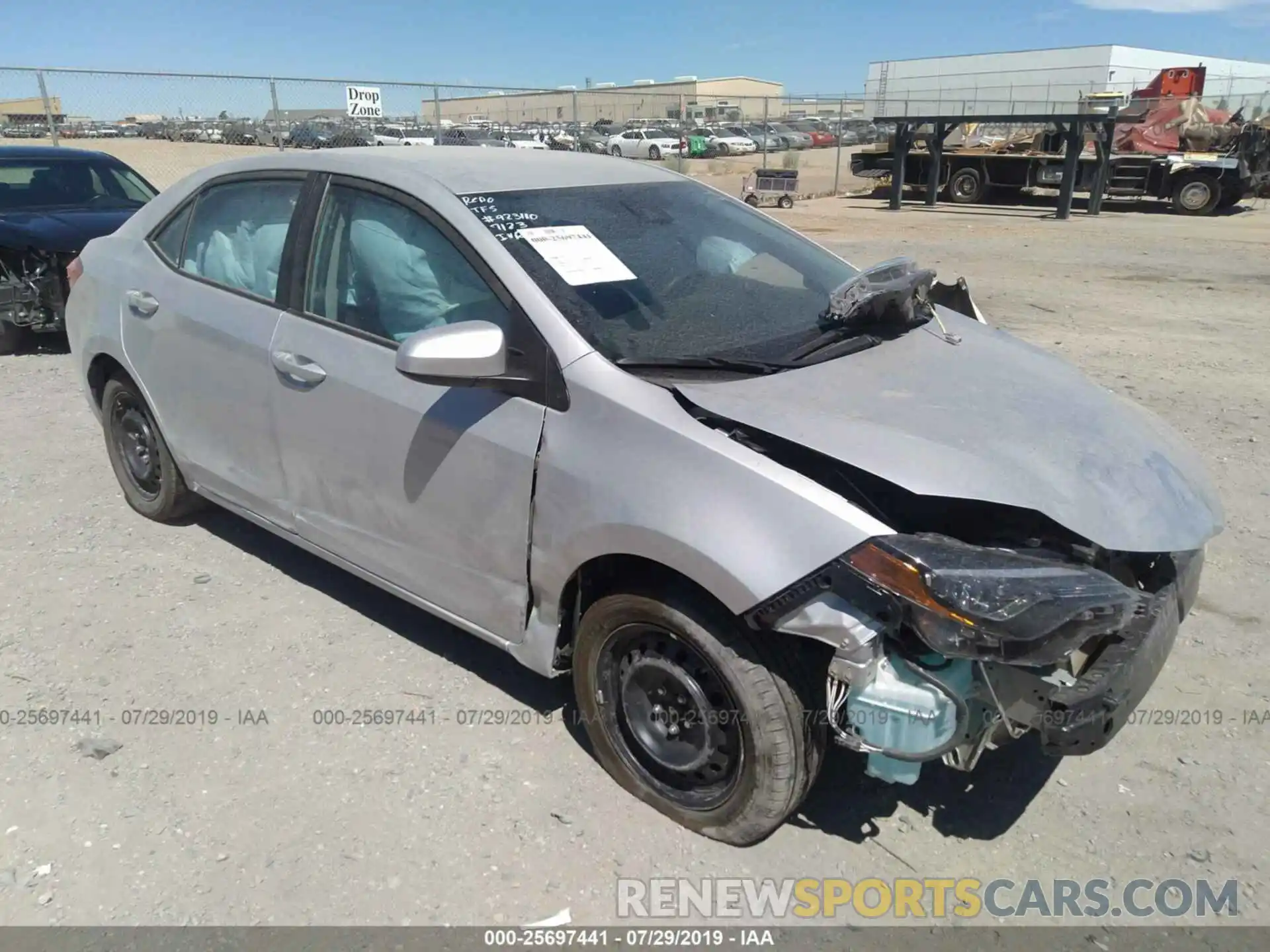 1 Photograph of a damaged car 5YFBURHE4KP923110 TOYOTA COROLLA 2019