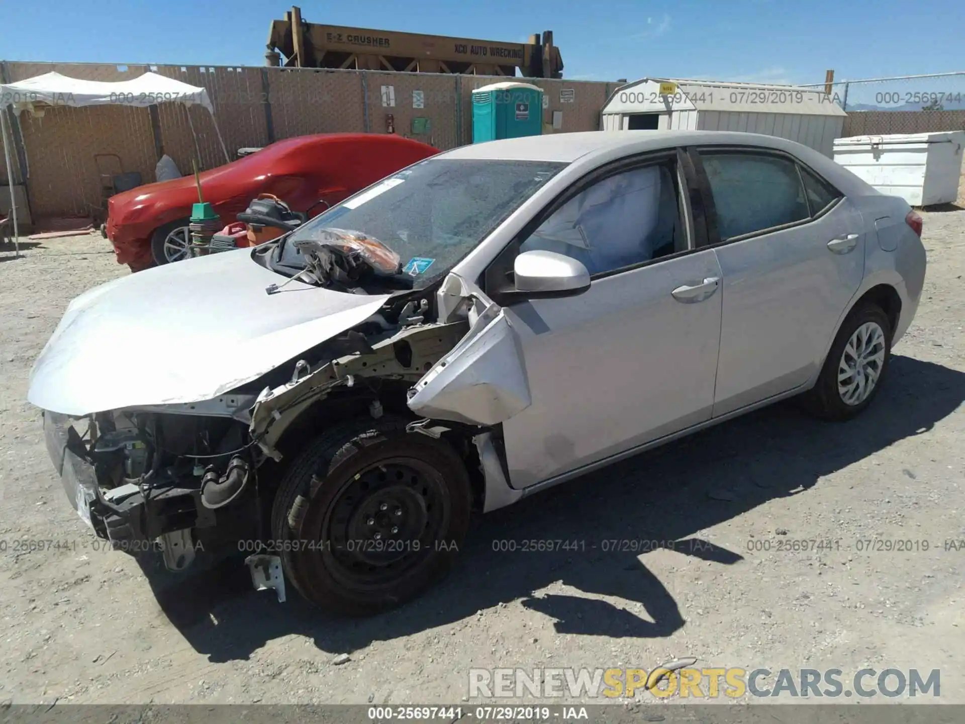 2 Photograph of a damaged car 5YFBURHE4KP923110 TOYOTA COROLLA 2019