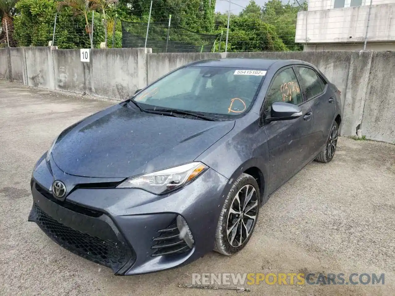 2 Photograph of a damaged car 5YFBURHE4KP923186 TOYOTA COROLLA 2019