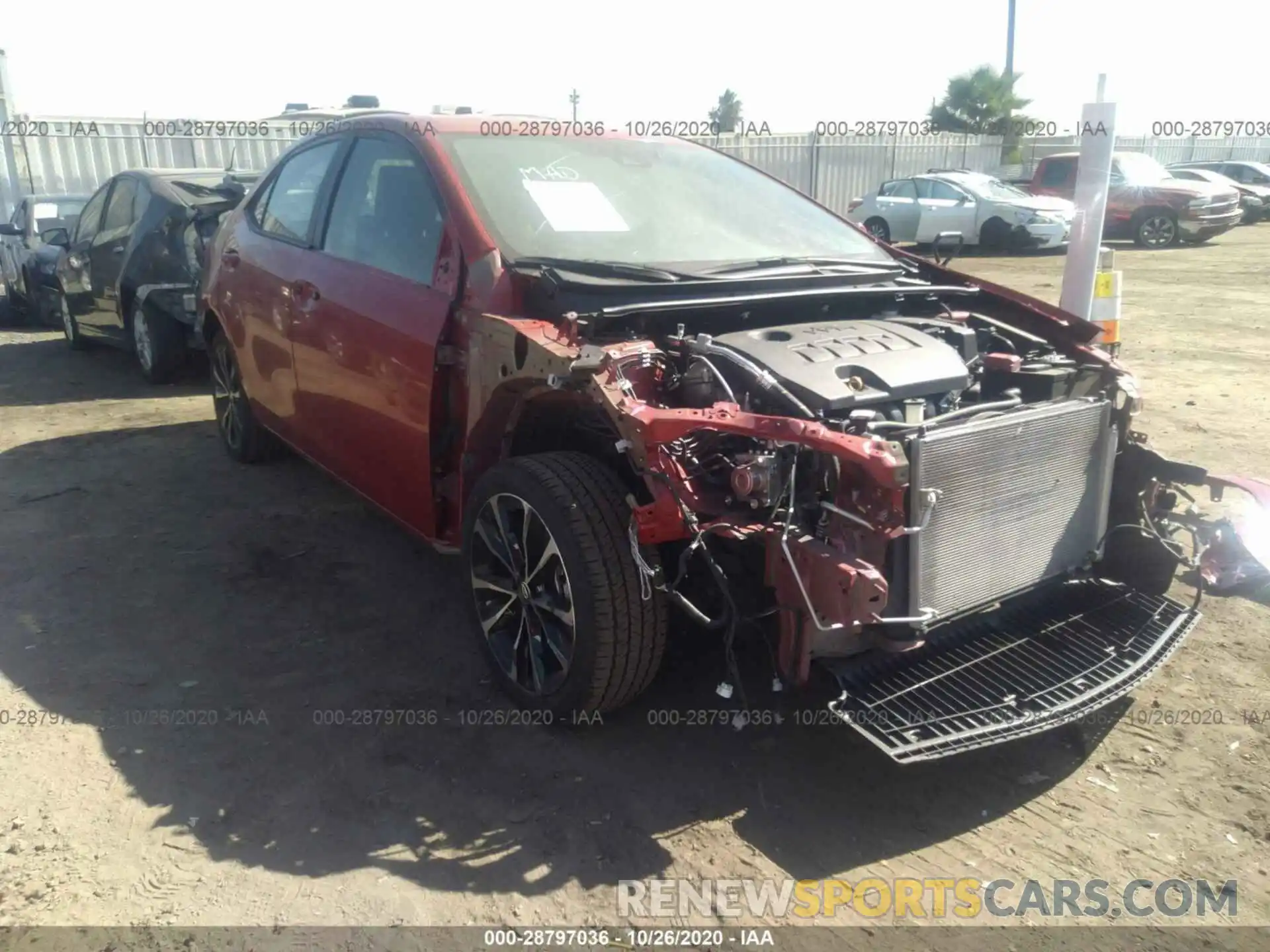 1 Photograph of a damaged car 5YFBURHE4KP923558 TOYOTA COROLLA 2019