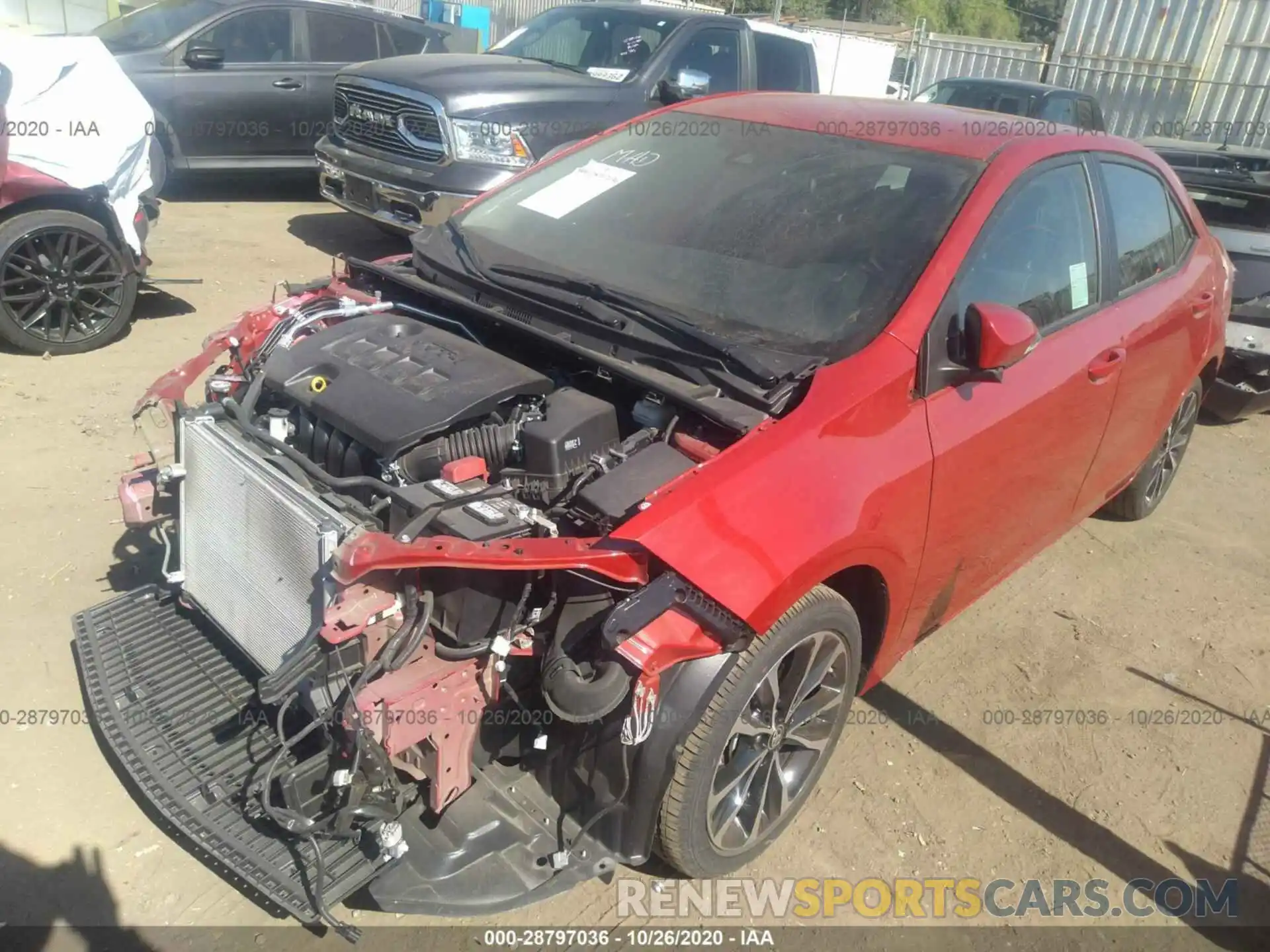 2 Photograph of a damaged car 5YFBURHE4KP923558 TOYOTA COROLLA 2019