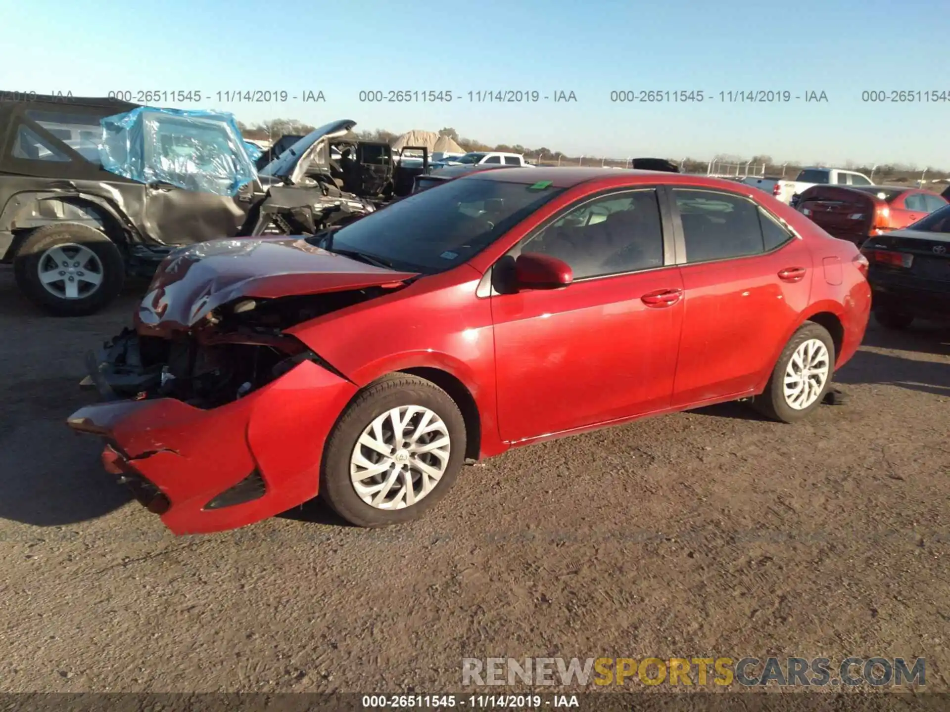 2 Photograph of a damaged car 5YFBURHE4KP924290 TOYOTA COROLLA 2019