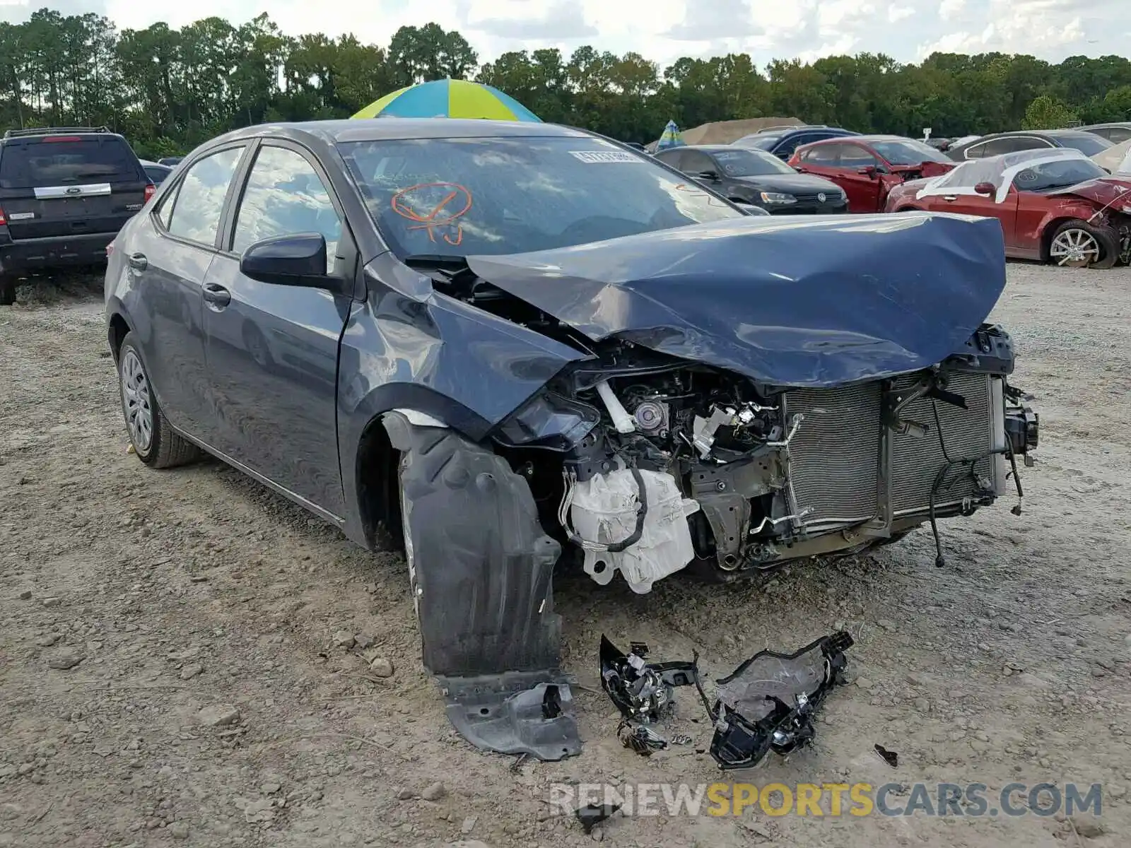 1 Photograph of a damaged car 5YFBURHE4KP924659 TOYOTA COROLLA 2019