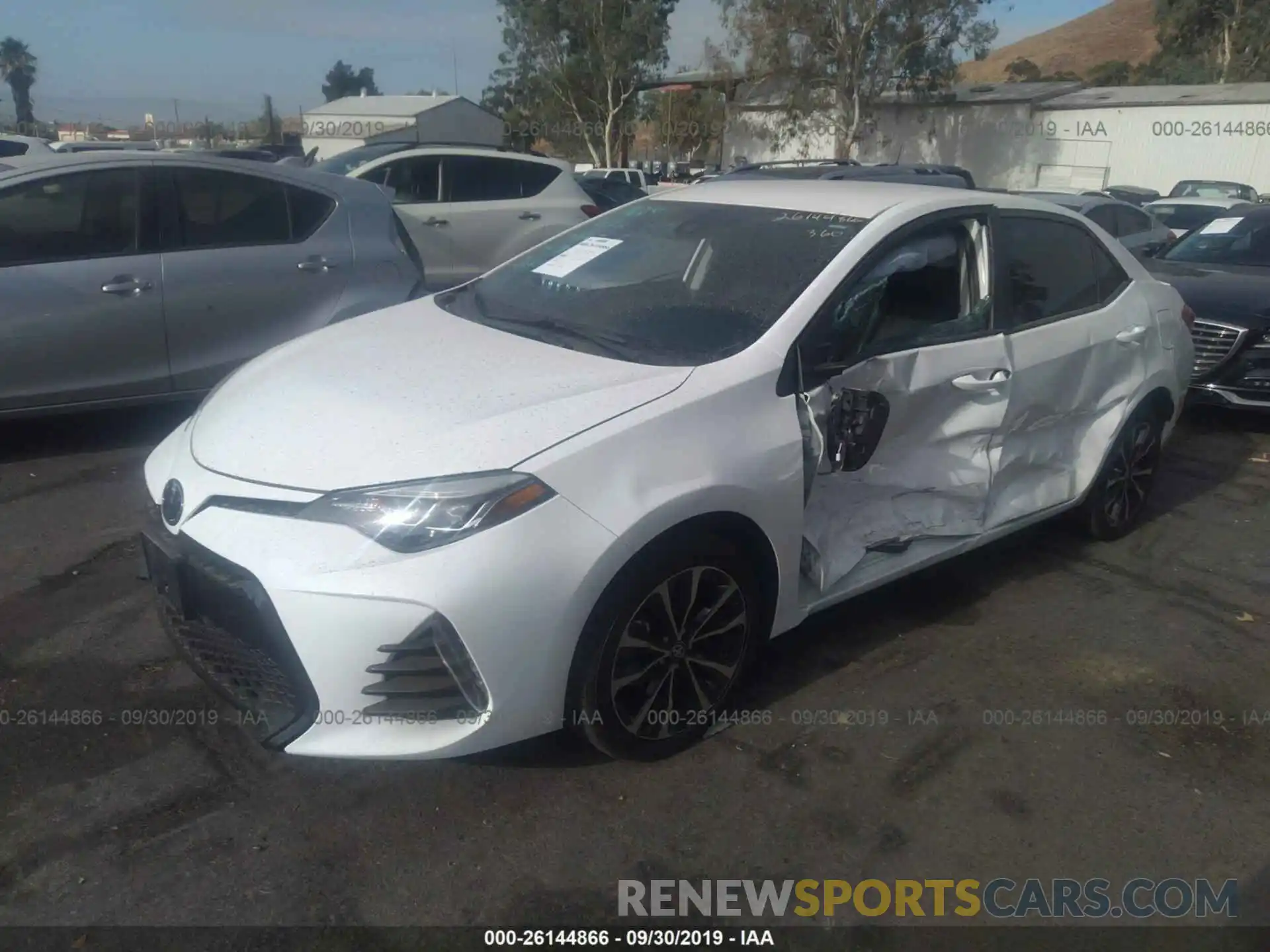 2 Photograph of a damaged car 5YFBURHE4KP924693 TOYOTA COROLLA 2019