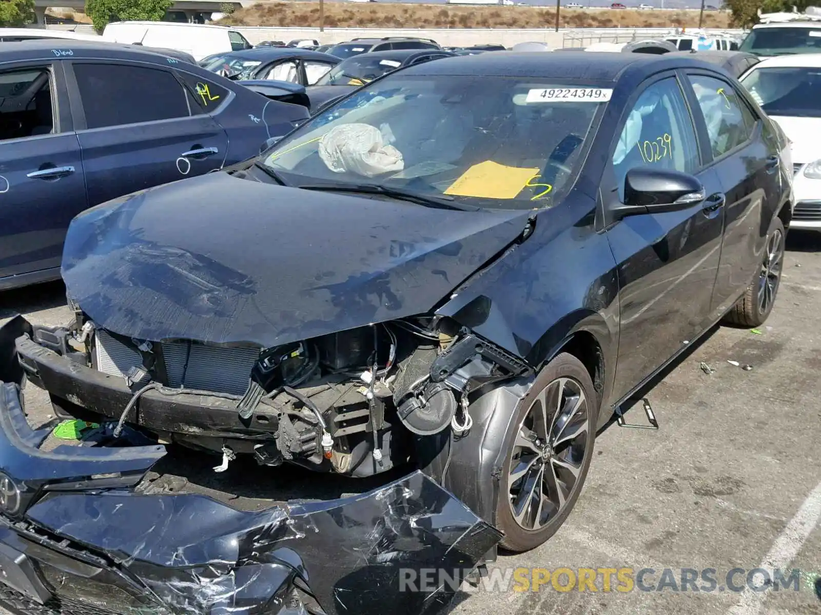 2 Photograph of a damaged car 5YFBURHE4KP926329 TOYOTA COROLLA 2019