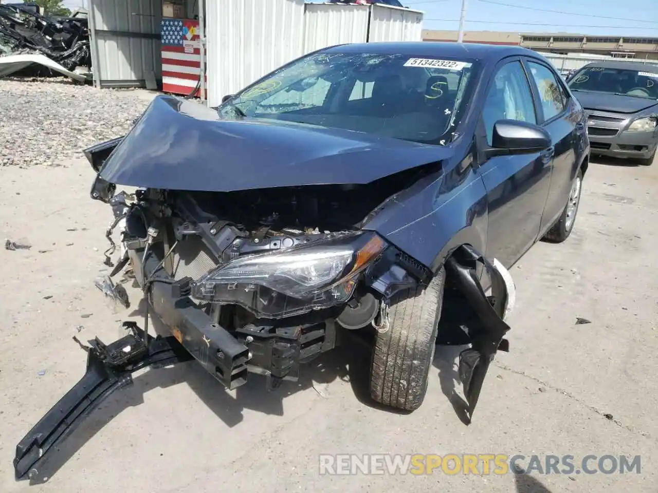 2 Photograph of a damaged car 5YFBURHE4KP927125 TOYOTA COROLLA 2019