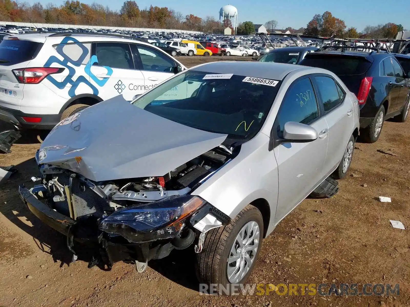 2 Photograph of a damaged car 5YFBURHE4KP927271 TOYOTA COROLLA 2019