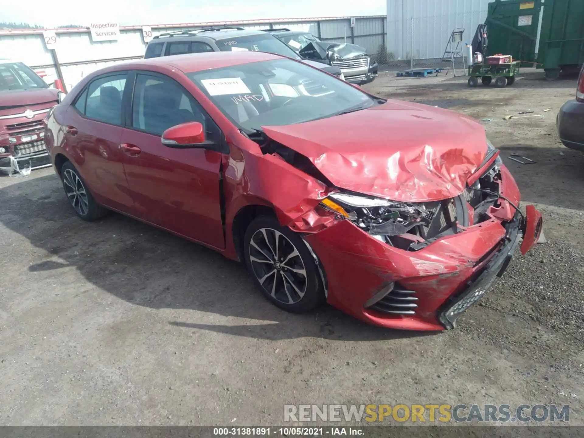 1 Photograph of a damaged car 5YFBURHE4KP927822 TOYOTA COROLLA 2019