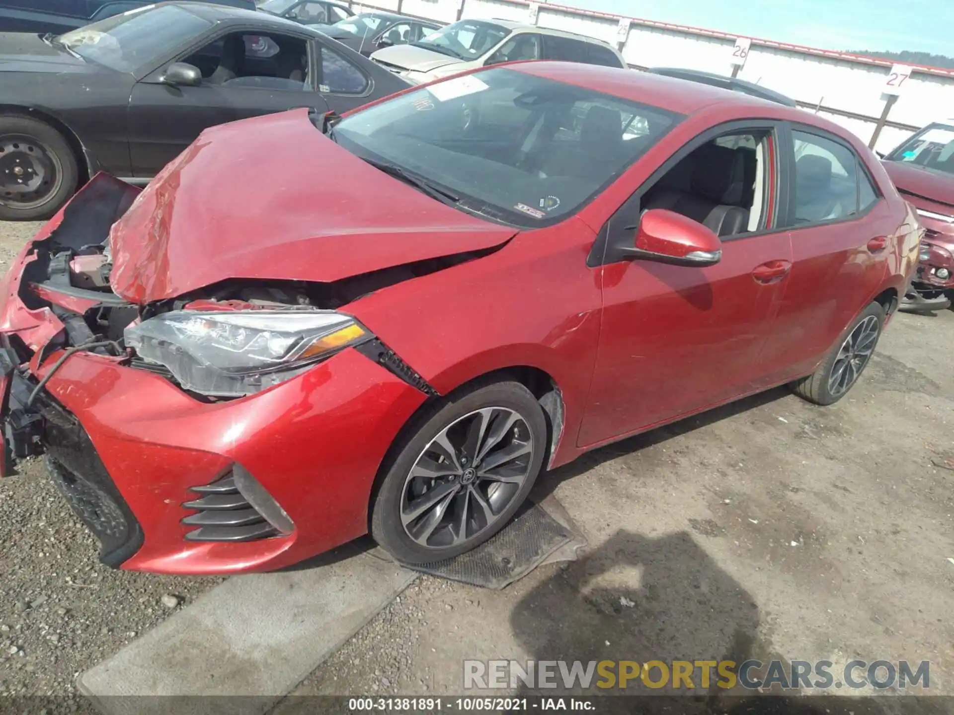 2 Photograph of a damaged car 5YFBURHE4KP927822 TOYOTA COROLLA 2019