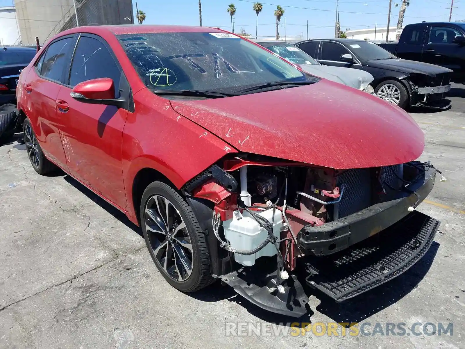 1 Photograph of a damaged car 5YFBURHE4KP928985 TOYOTA COROLLA 2019