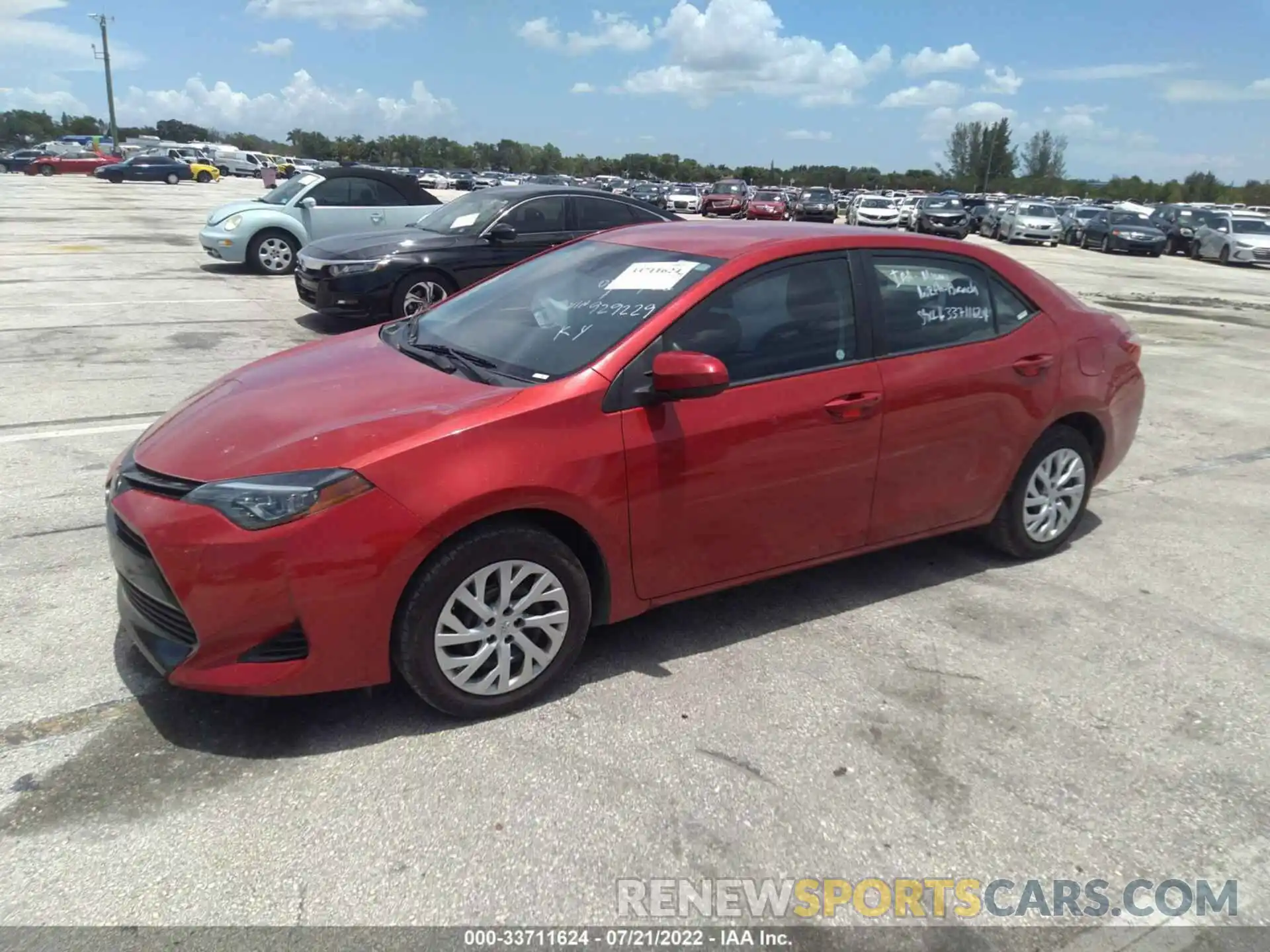 2 Photograph of a damaged car 5YFBURHE4KP929229 TOYOTA COROLLA 2019