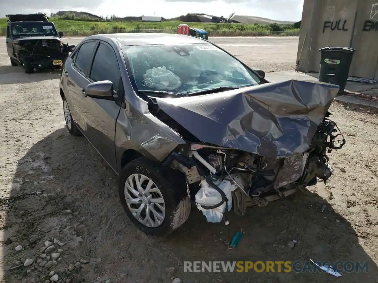 1 Photograph of a damaged car 5YFBURHE4KP930137 TOYOTA COROLLA 2019