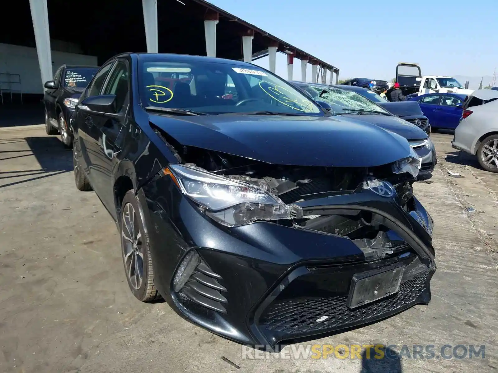 1 Photograph of a damaged car 5YFBURHE4KP930235 TOYOTA COROLLA 2019